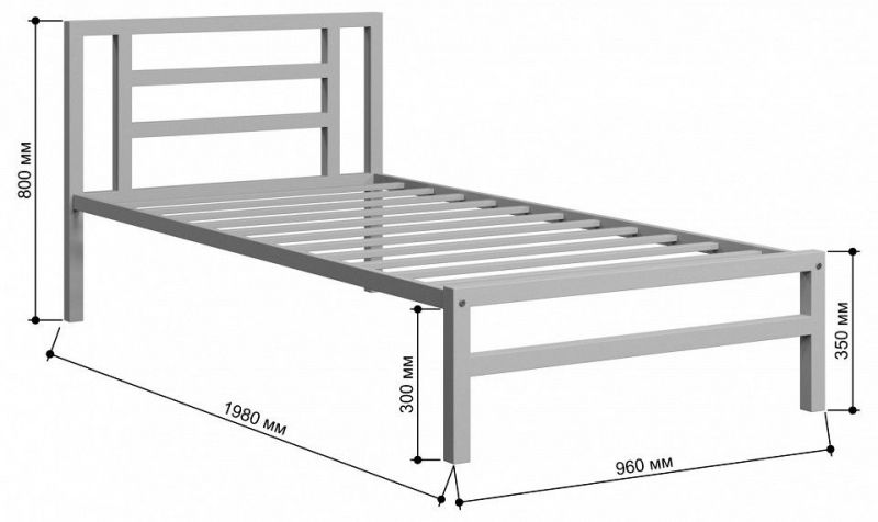 Односпальной кровати с размерами