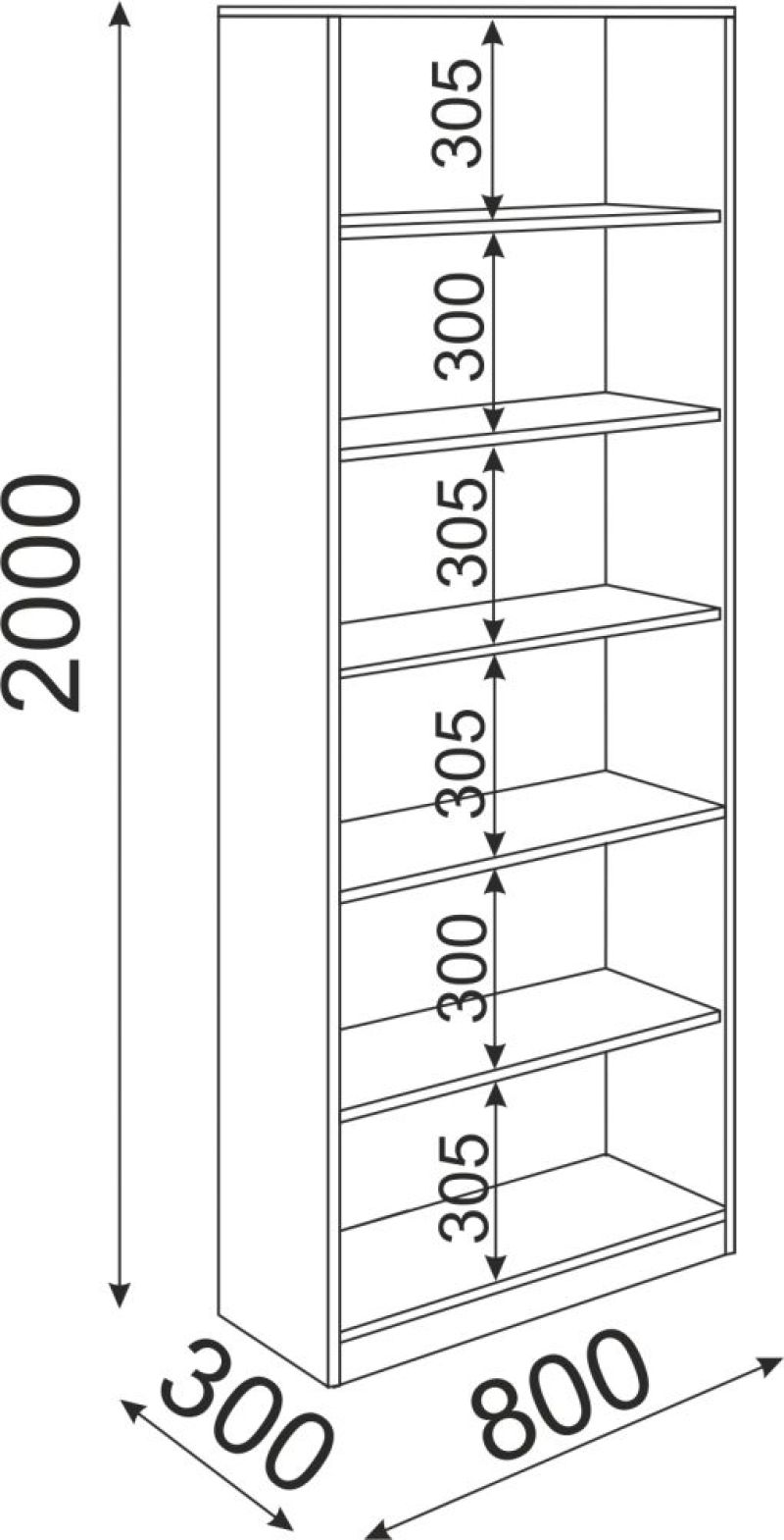 Стеллаж 800 ostin